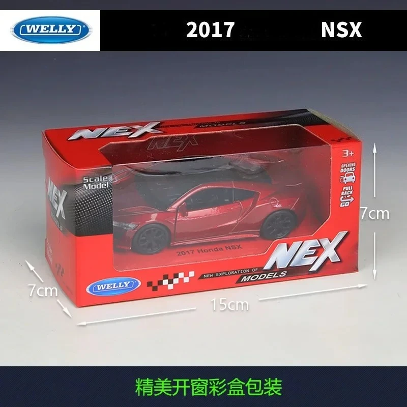 WELLY 1:36 2017 NSX High Simulation Diecast Metal Toy Vehicles Car Model Collection Boy Toys Diecast Alloy Car Model Collectible