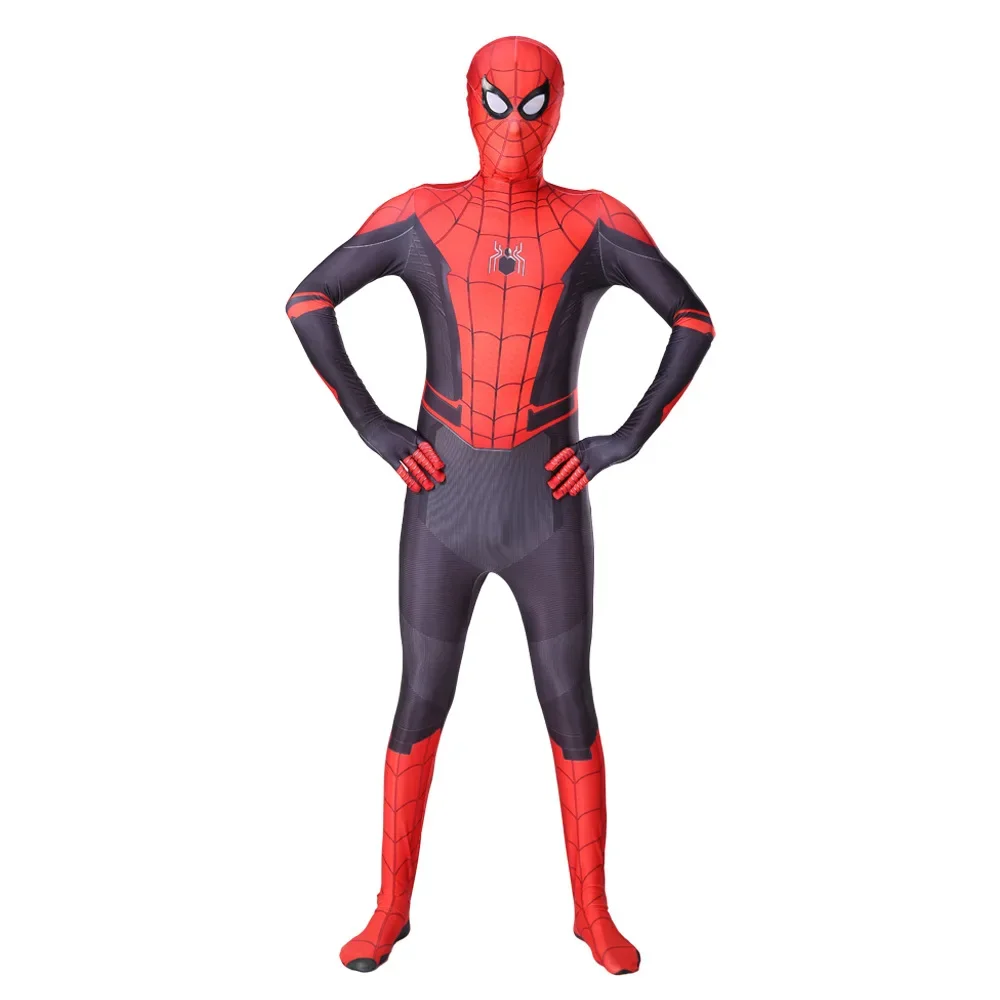 Z dala od domu kostium spidermana kostium superbohatera Zentai garnitur Spider Man Cosplay dla dorosłych dzieci kombinezon na imprezę kostium na Halloween