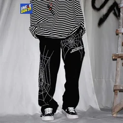 Spider Embroidery Baggy Harem Pants Streetwear Men Summer Hip Hop Casual Trousers Fashion Male Pants