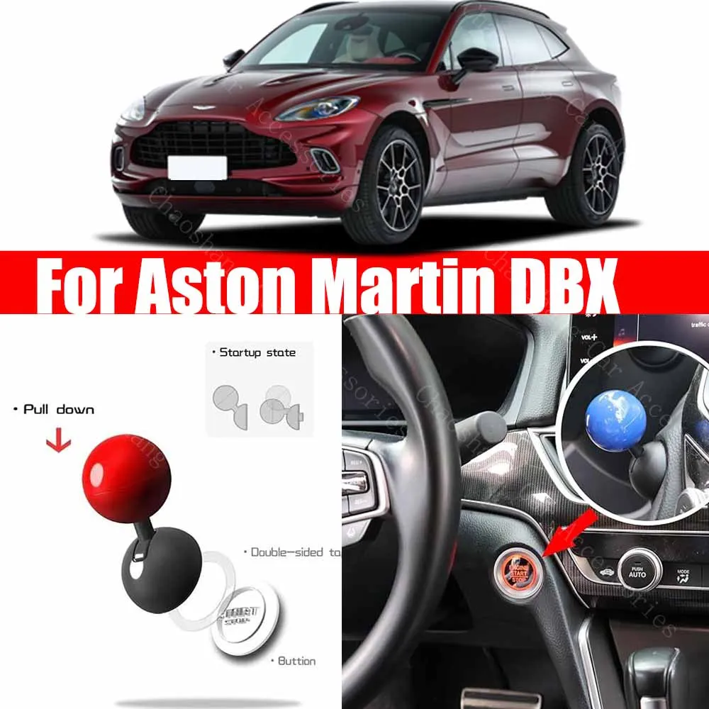 

For Aston Martin DBX Car Engine START Button Replace Cover STOP Switch ball style Car Accessories