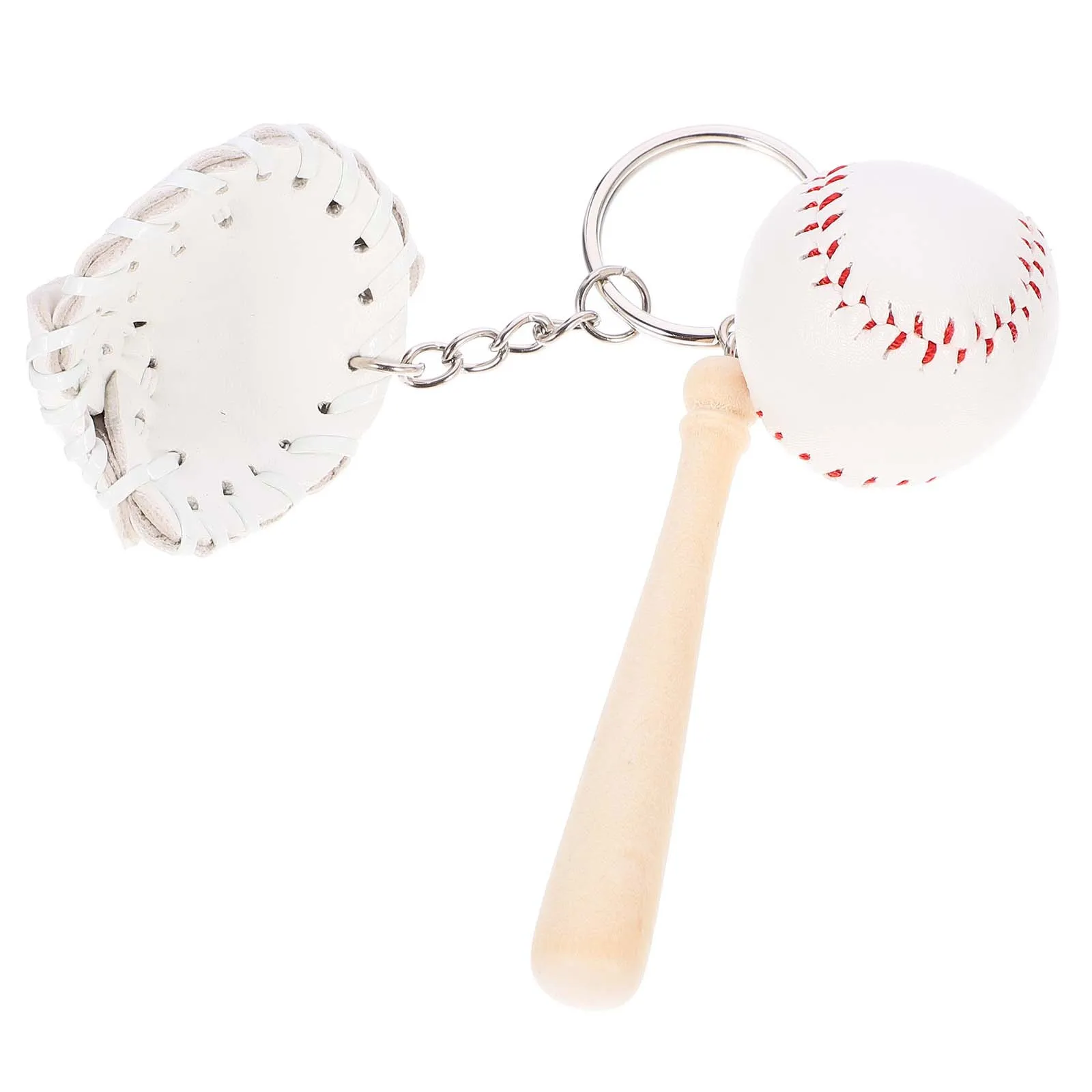2 قطعة سلسلة مفاتيح البيسبول الأنيقة براعة ممتازة تفاصيل عصرية مثالية للإكسسوارات المريحة على الطراز اليومي #4