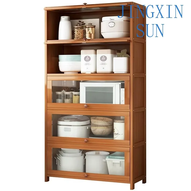 Kitchen side panel basement storage rack