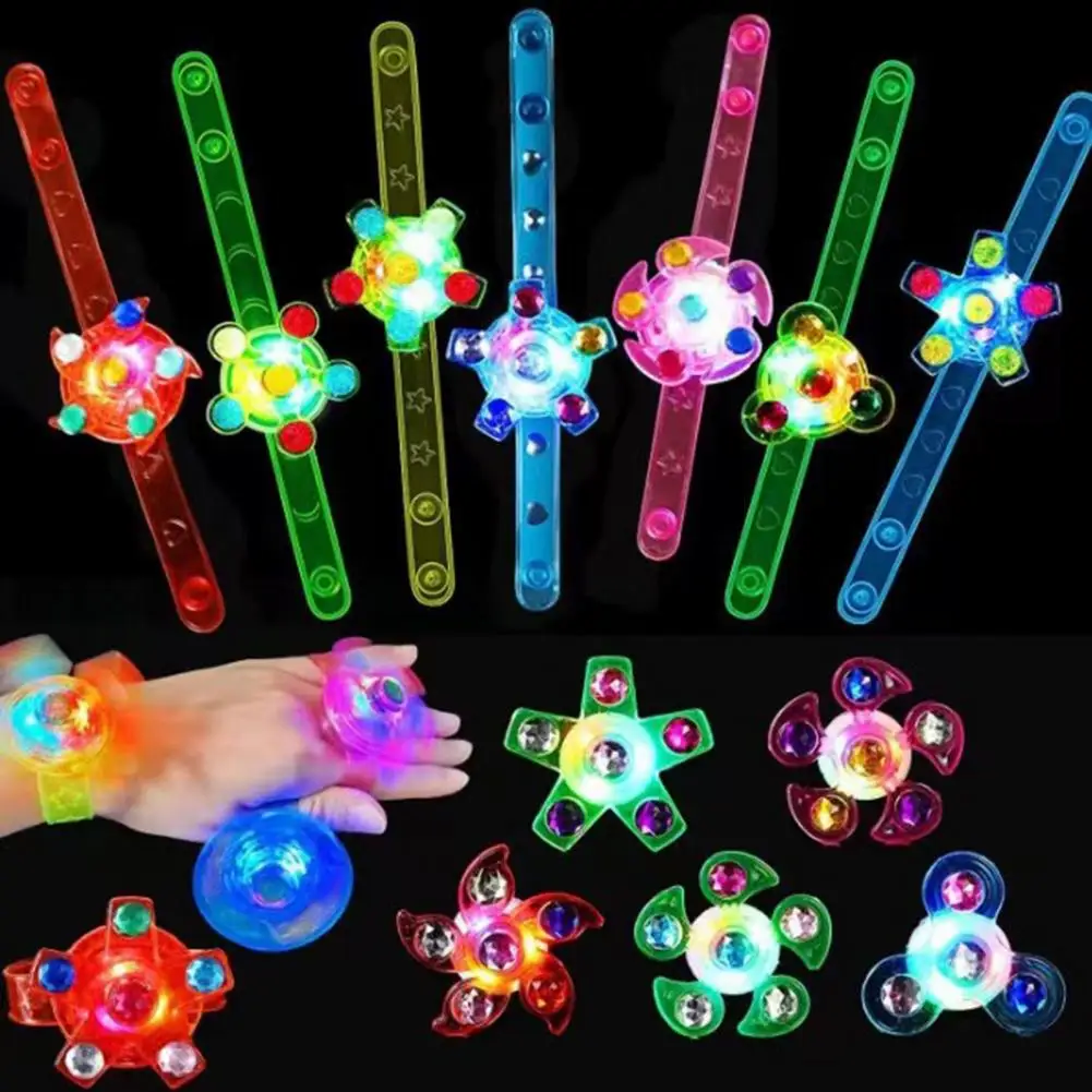 10Pcs LED Light Up Bracelet Luminous Glow in The Dark Bracelet Birthday Gifts Classroom Prizes Carnival Fun Interactive Toy