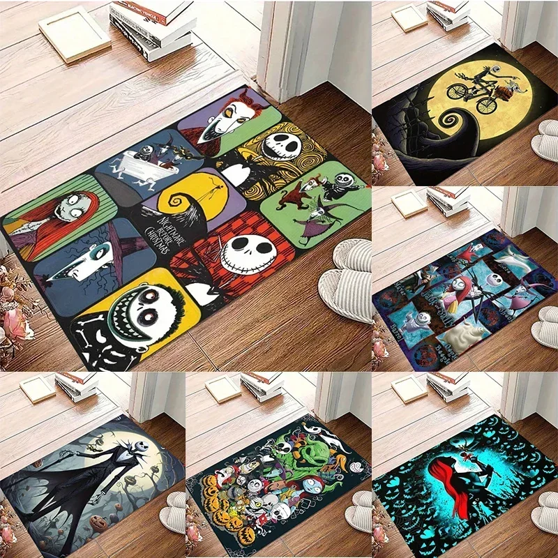 MINISO Disney The Nightmare Before Christmas Doormat Non-Slip Bedroom Kitchen Bathroom Entracne Rugs Living Room Washable Carpet