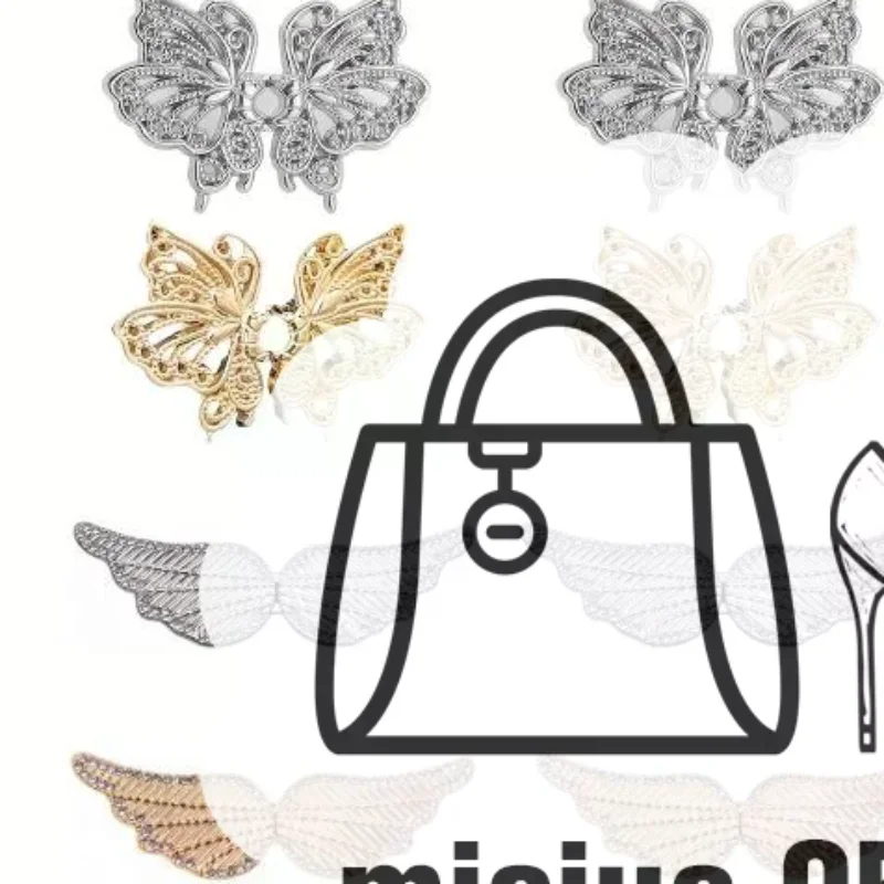 No Sew Waist Tightener Clips Removable Rhinestone Butterfly Design Adjustable Waist Buckle for Casual Pants Dress Women Daily U