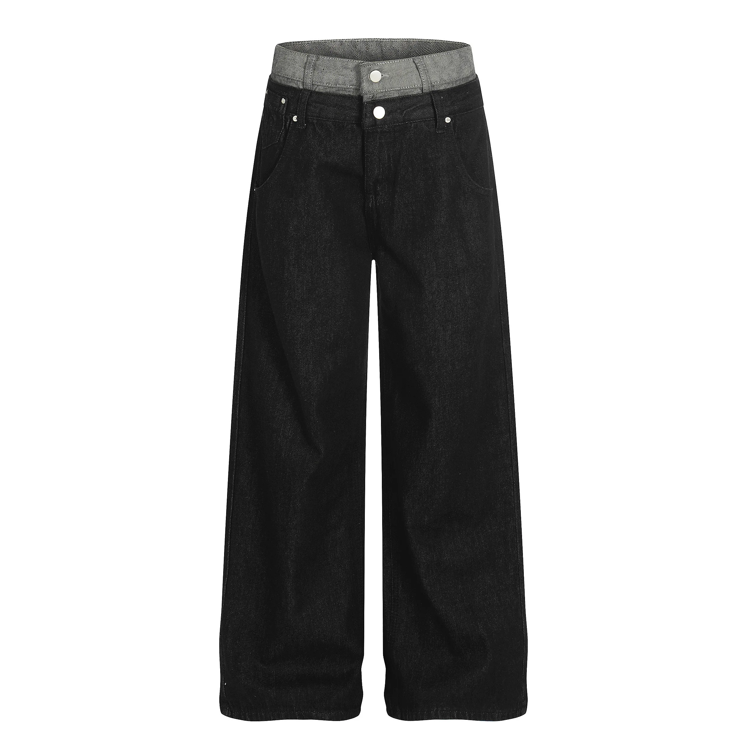 

Джинсы GXFortune в американском ретро-стиле, широкие, прямые, свободные, стройнящие, унисекс, повседневные, удобные, джинсовые брюки со средней талией на молнии