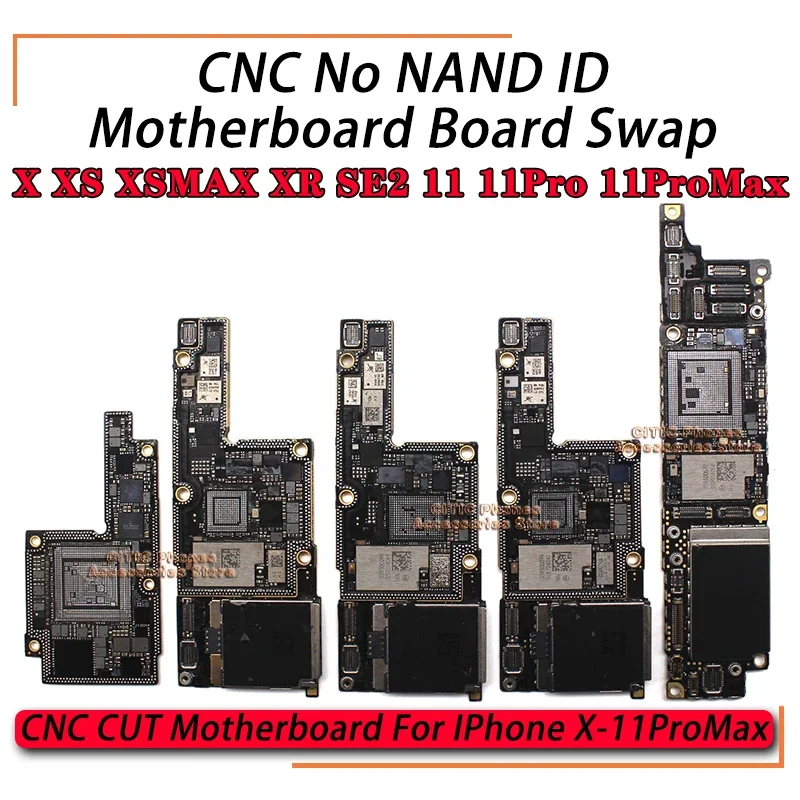 CNC CUT Motherboard For IPhone X Logic Board Xs Max Polishing CPU AP RF Board iPhone11 11Pro Max Switching CPU Baseband Cutting