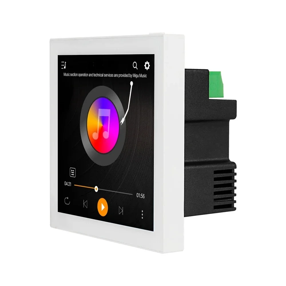 For 4 Inch In Wall Audio  Panel, Android 10 WiFi 2G+16G Smart Home Background Music Control Player