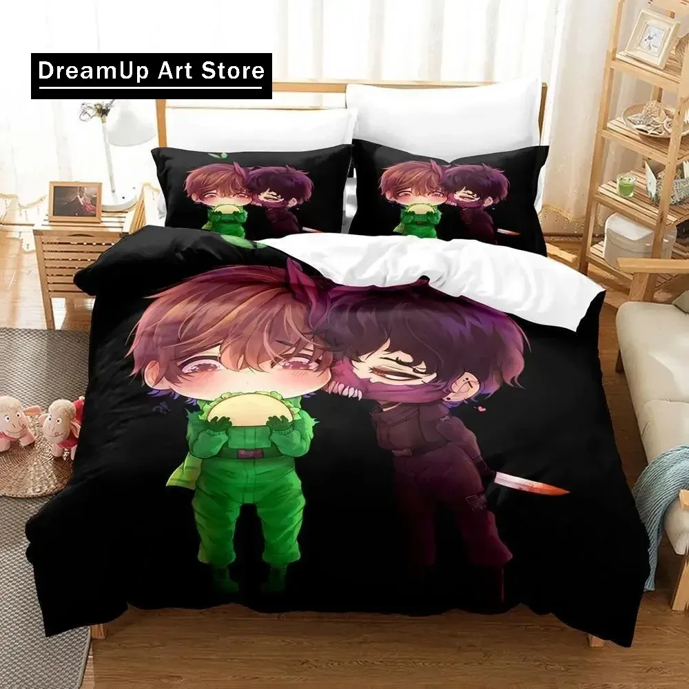 3D Print Cartoon Corpse Husband Bedding Set Boys Girls Twin Queen King Size Duvet Cover Pillowcase Bed boys Adult Bedroom