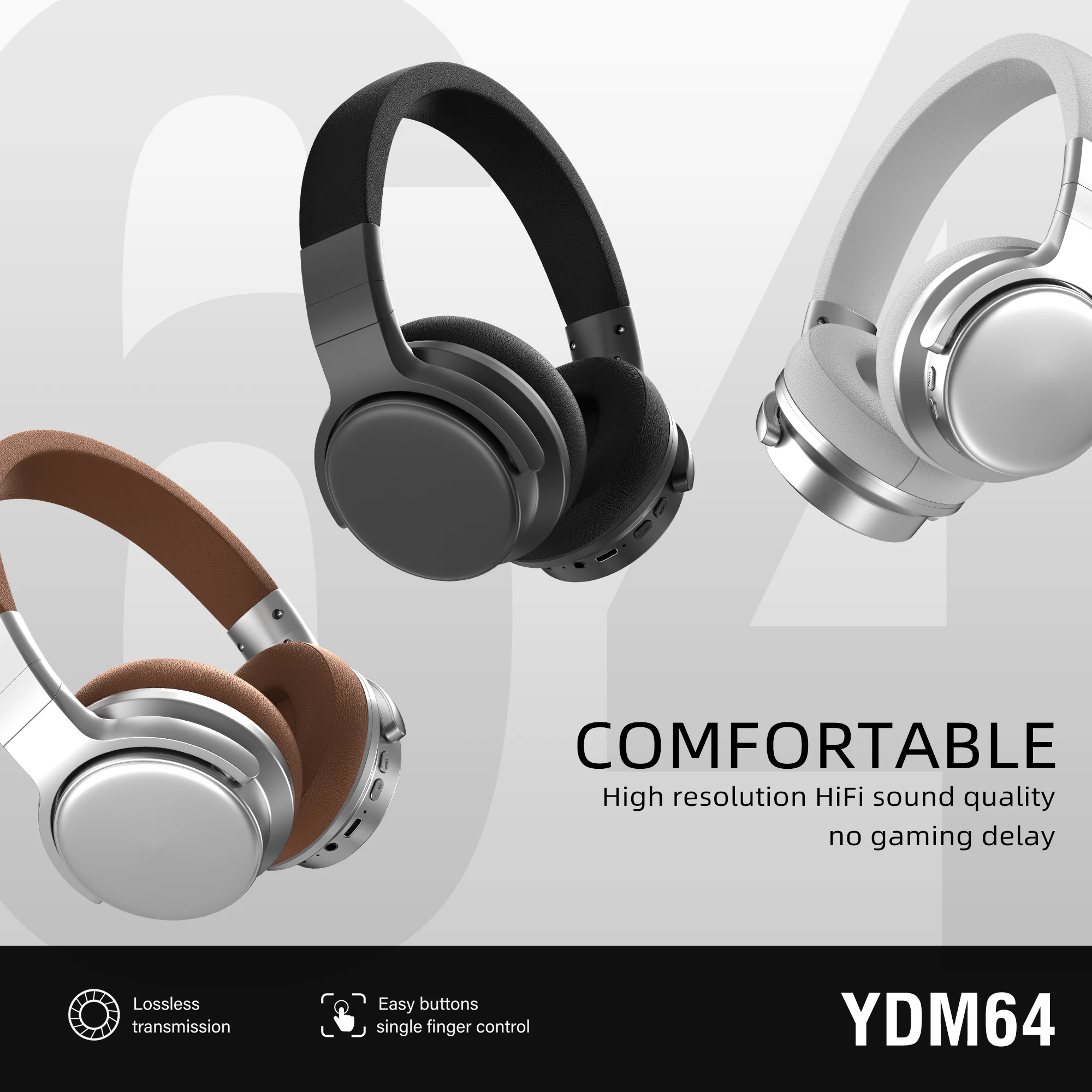 Pro Wireless Bluetooth Headphones Noise Cancelling Ear buds With Mic Over Ear Sports Gaming Headset for Any Phone Xiaomi
