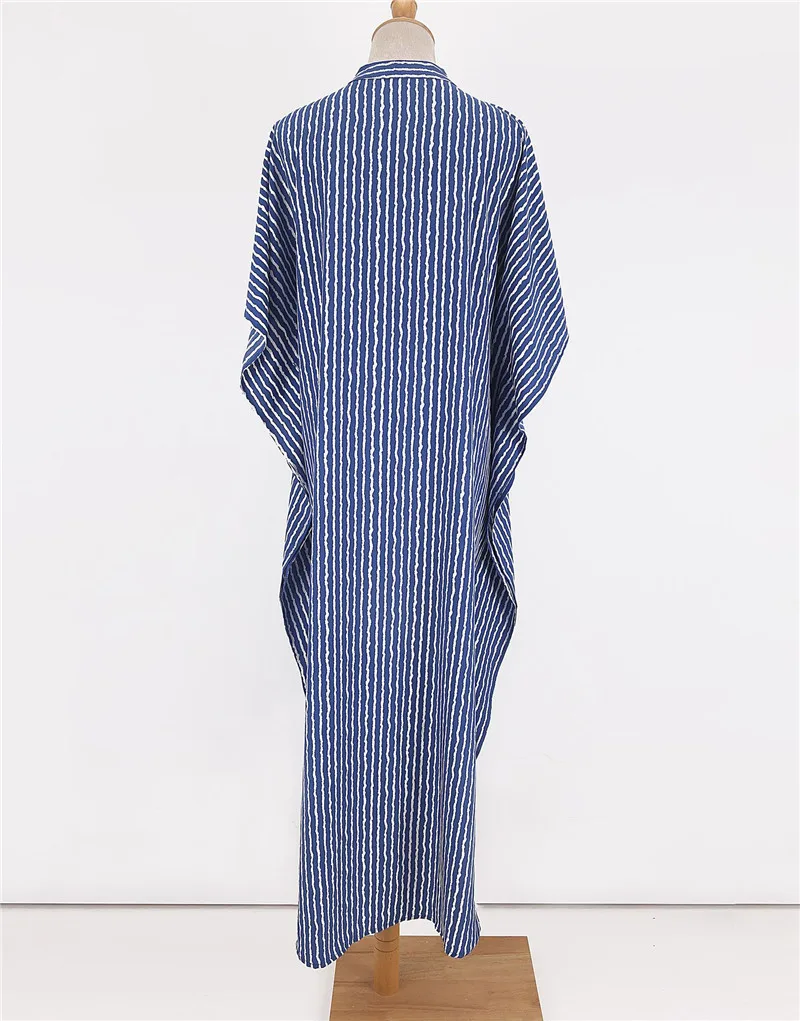 ชุดคลุมบิกินี่สำหรับผู้หญิง ไซส์พลัส ชุดเดรสคาฟทันติดกระดุม ชุดเดรสเสื้อคาฟทันชายหาด สำหรับวันหยุด