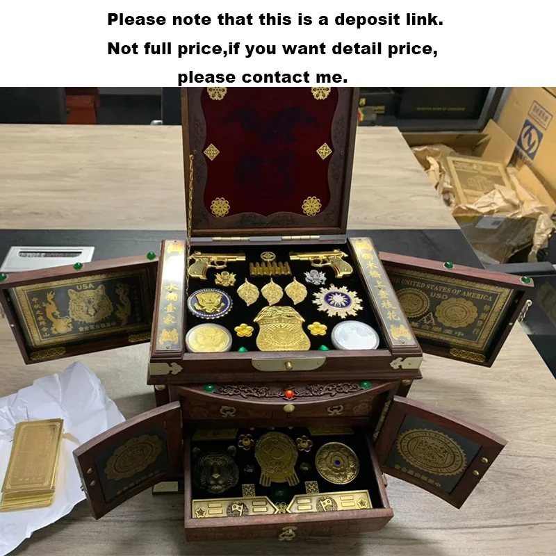 deposit metal crafts  Golden Gun For decoration Box , if you need full price pls contact me