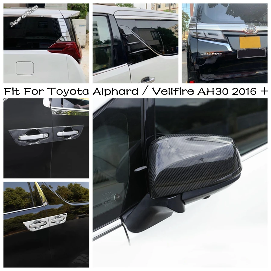 

Taillight / Door Handle Bowl / Window B & C Pillar Sequins Cover Trims For Toyota Alphard / Vellfire AH30 2016 - 2021 Exterior