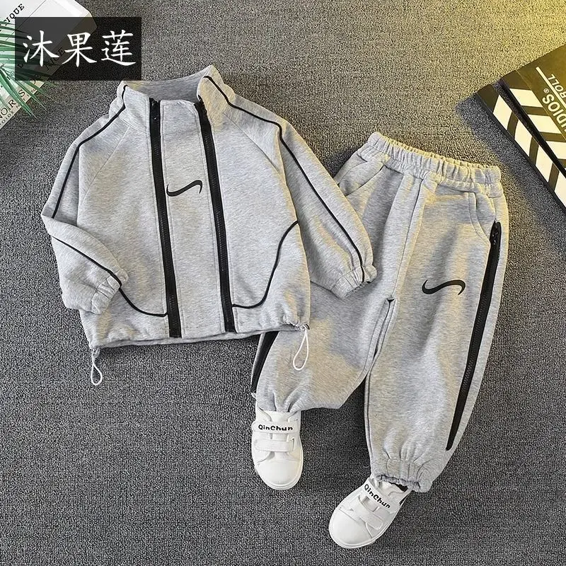 Boys\' Suit Spring and Autumn 2023 New Baby Children Handsome Casual Two-Piece Set Little Children\'s Clothing