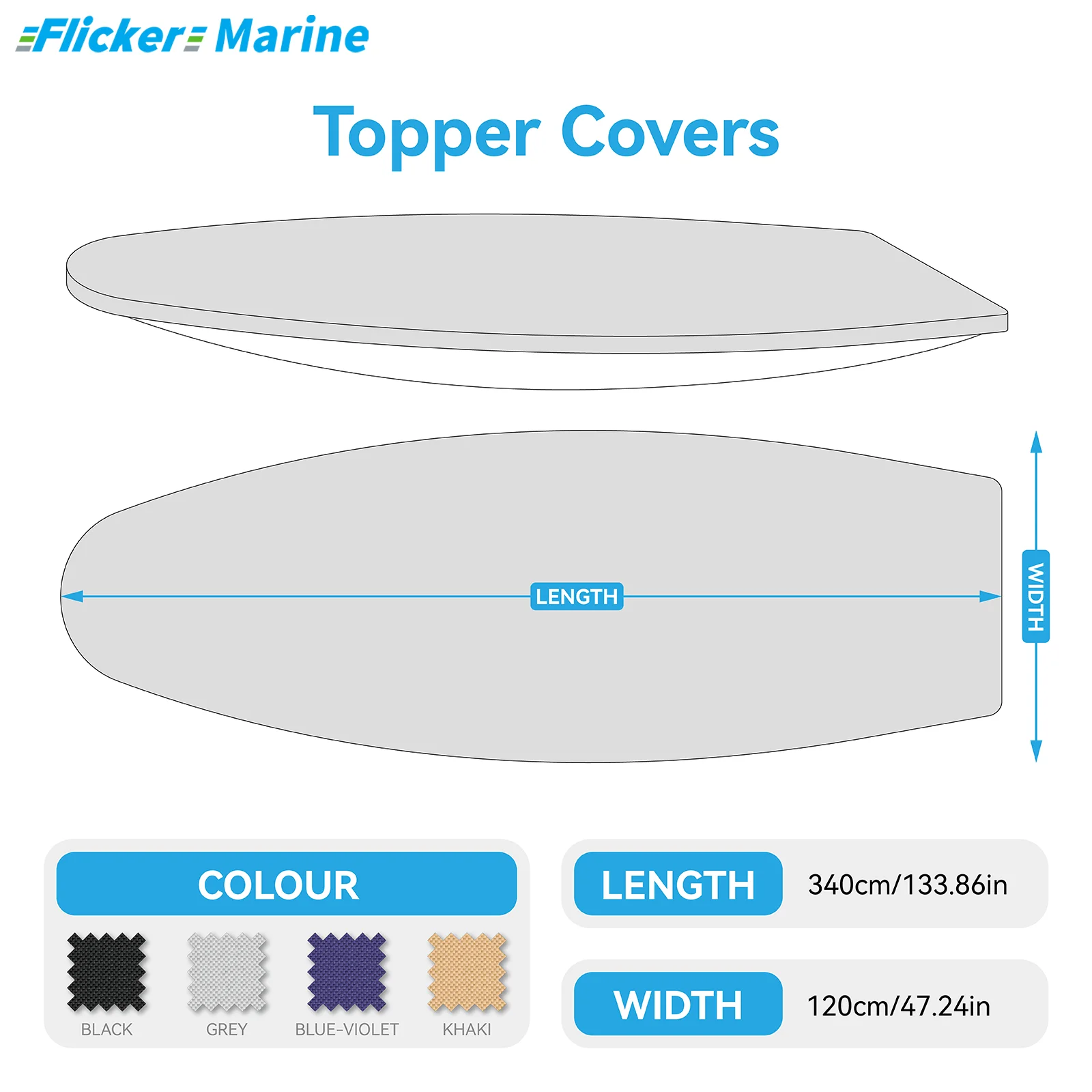 

Boat Cover for Topper – Heavy-Duty Waterproof & UV-Resistant Marine Polyester Fabric