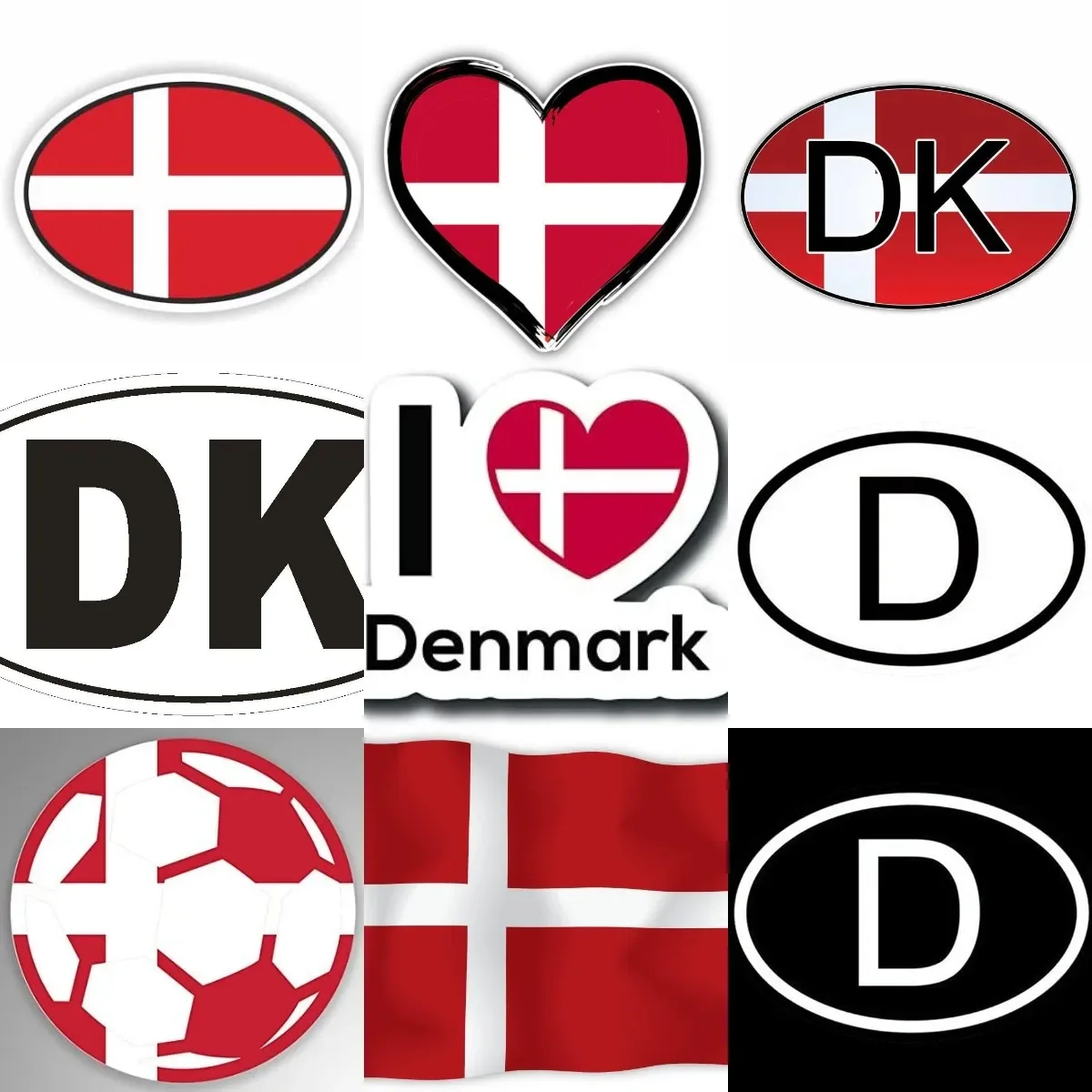 

DK Дания Флаг Эмблема ПВХ Наклейки для Украшения Кемпера Велосипеда Стена Комната Грузовик Окно Автомобиль Бампер Ван Внедорожная Наклейка Аксессуары