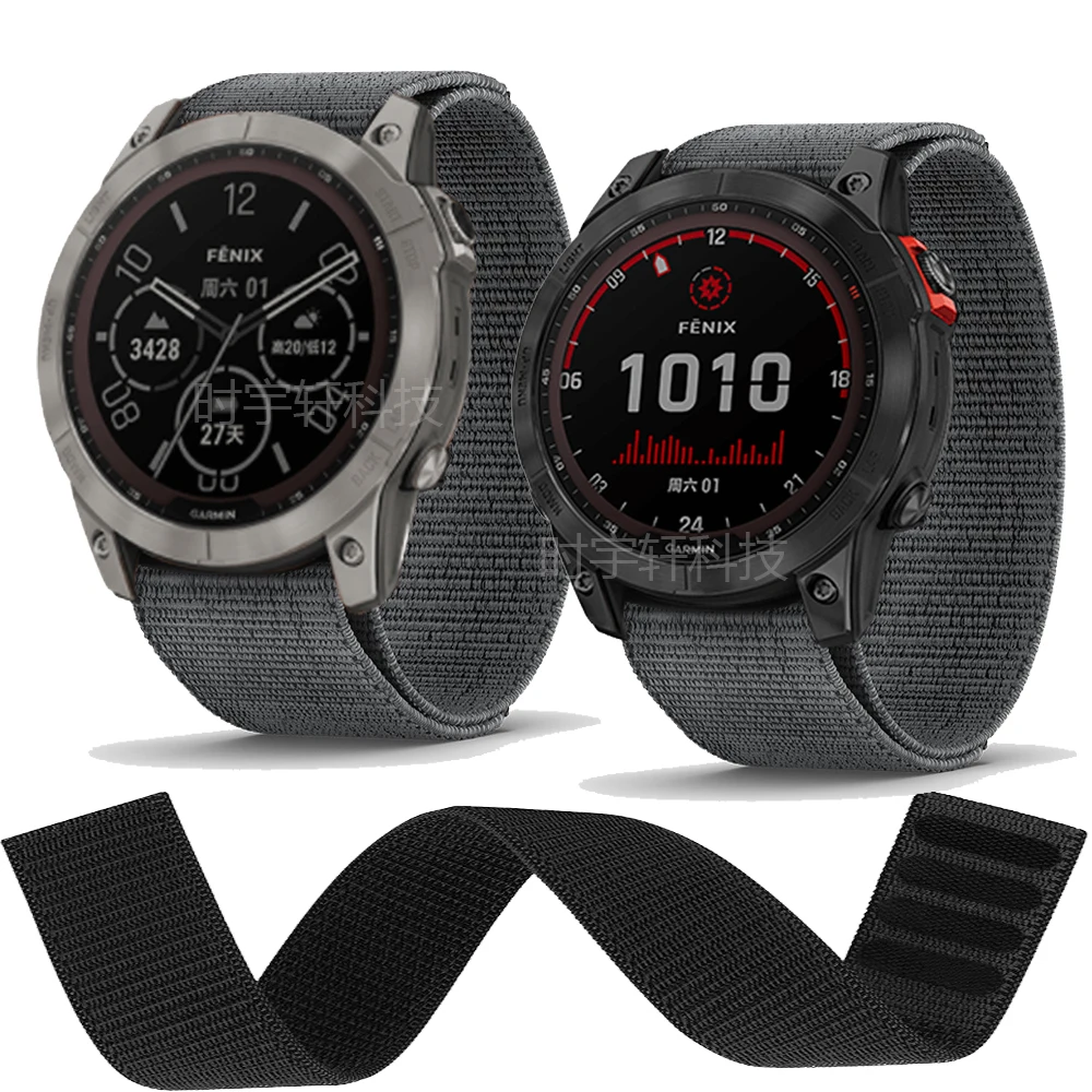 

Ремешок нейлоновый для наручных часов Garmin Fenix 7X 7 7S 6 6X Pro 5 5X 5S/EPIX/tactical x DELTA 945 20 мм 22 мм 26 мм