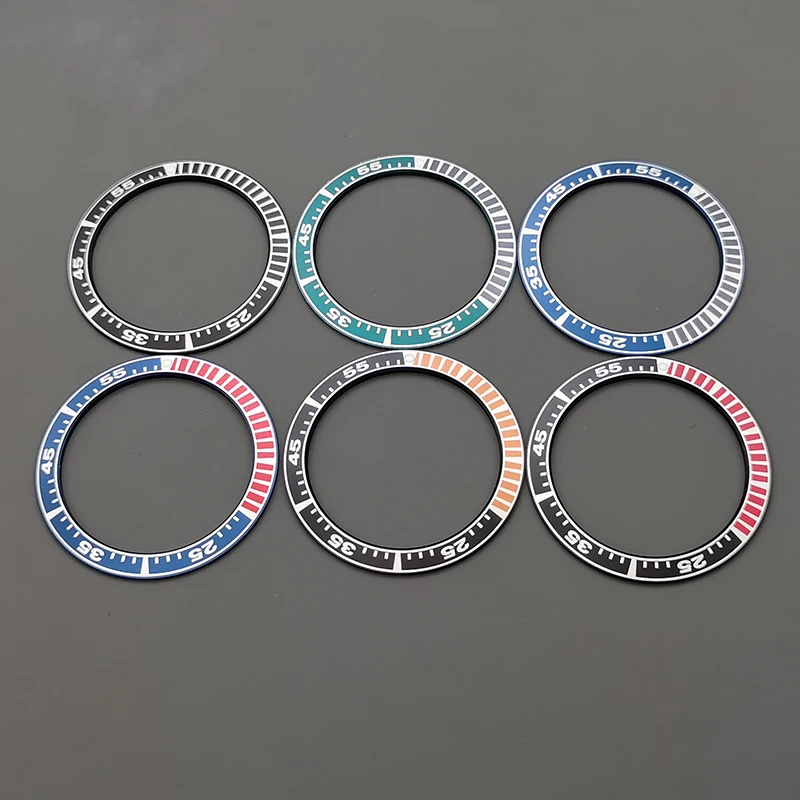 40mm x 31,5mm flache Aluminium Lünette Einsatz Ring Samurai Lünette Ring passend für King Srpf Samurai Uhrengehäuse Ring Ersatzteile für Uhren – Detail 2
