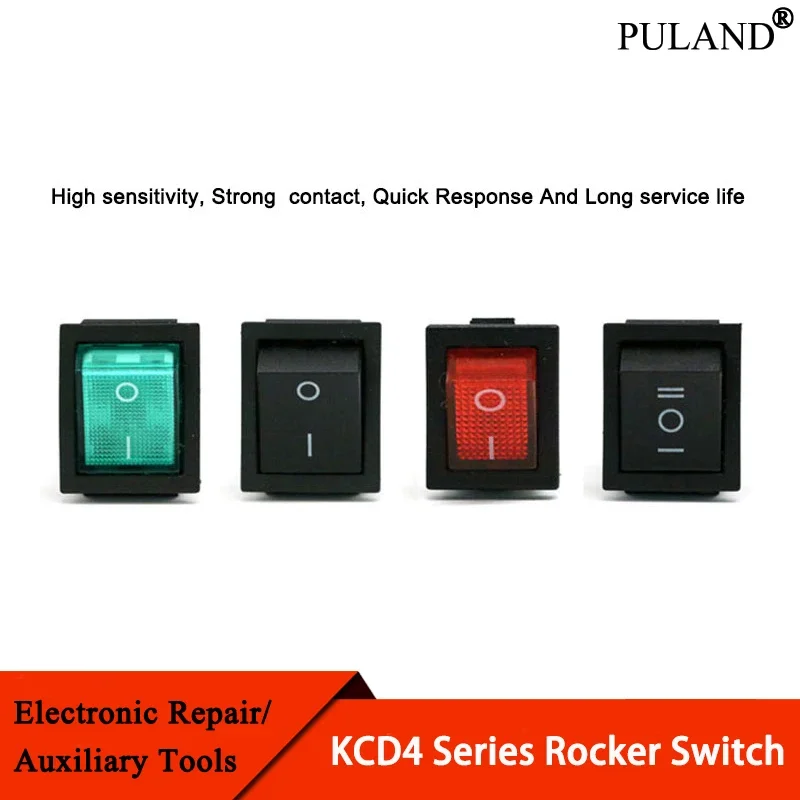 1/5pcs KCD4 Rocker Switch ON-OFF/ON 2/3 Position 4/6PIN Electrical equipment With Light 16A 250V/20A 125VAC Power Switches