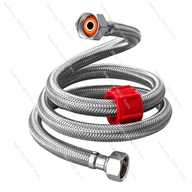 304 stainless steel metal 4-point water heater explosion-proof high-pressure pipe toilet inlet pipe