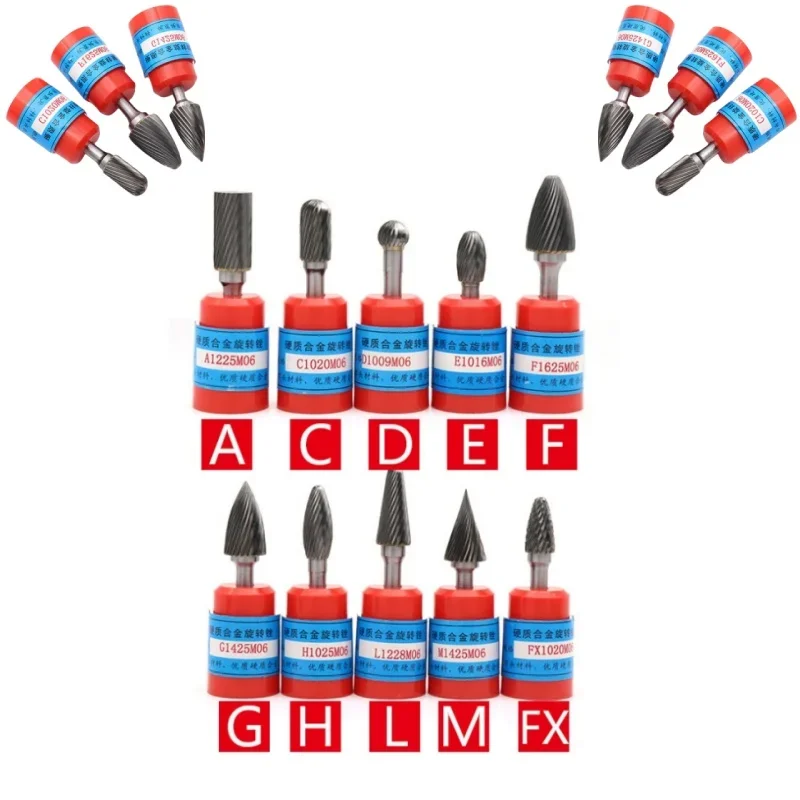 

Tungsten Carbide Rotary File A C D E F G H L M Type Head Drill Milling Burr Die Grinder Abrasive Tools Metal Milling Cutter 1pcs