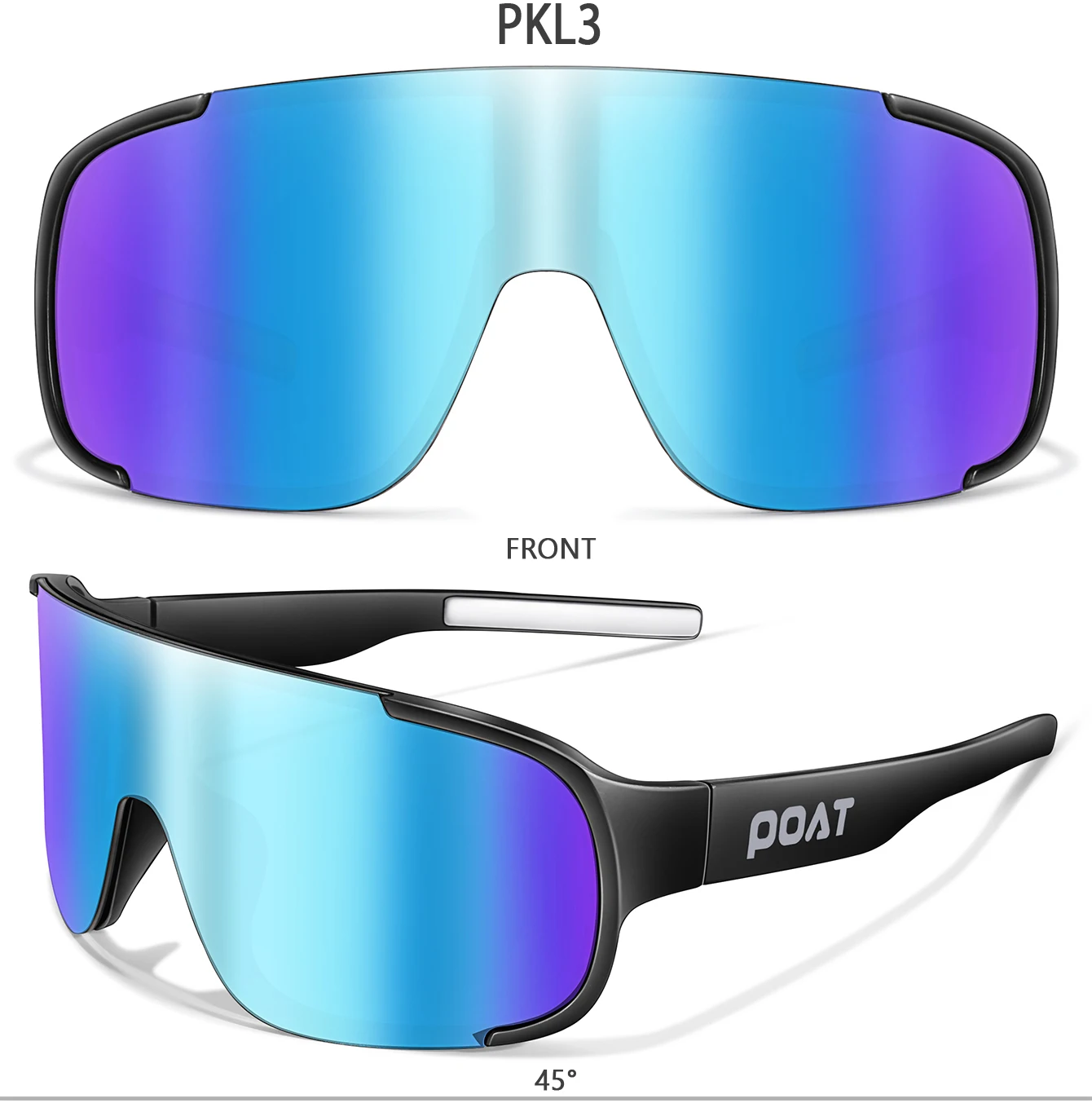 POAT UV400 Fahrrad-Sonnenbrille für Männer und Frauen - Winddichte MTB-Bike-Sportbrille zum Angeln und für Outdoor-Aktivitäten – Detail 6