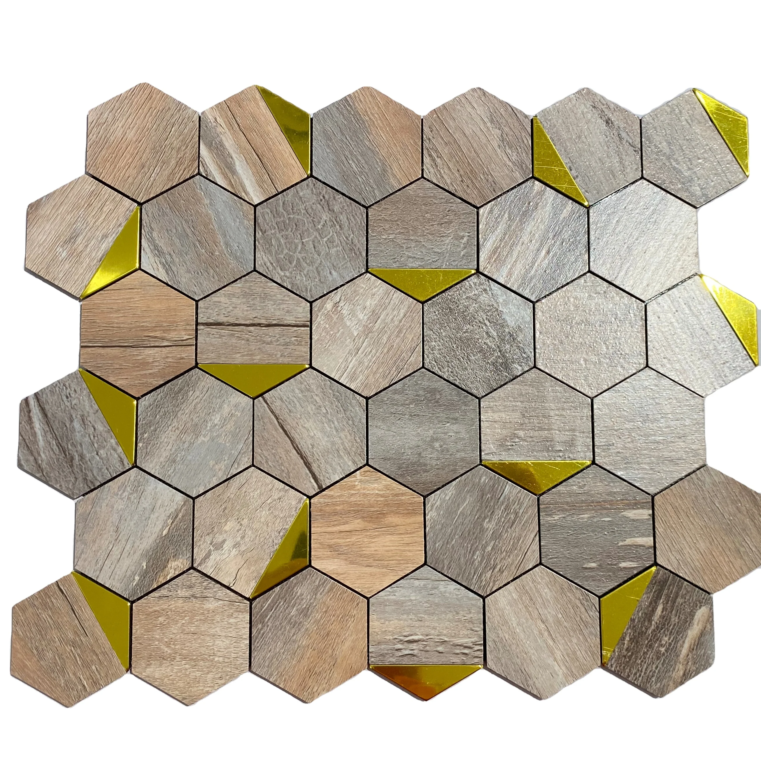 hexagonal Sticker Self-Adhesive peel and stick mosaic floor and wall tile