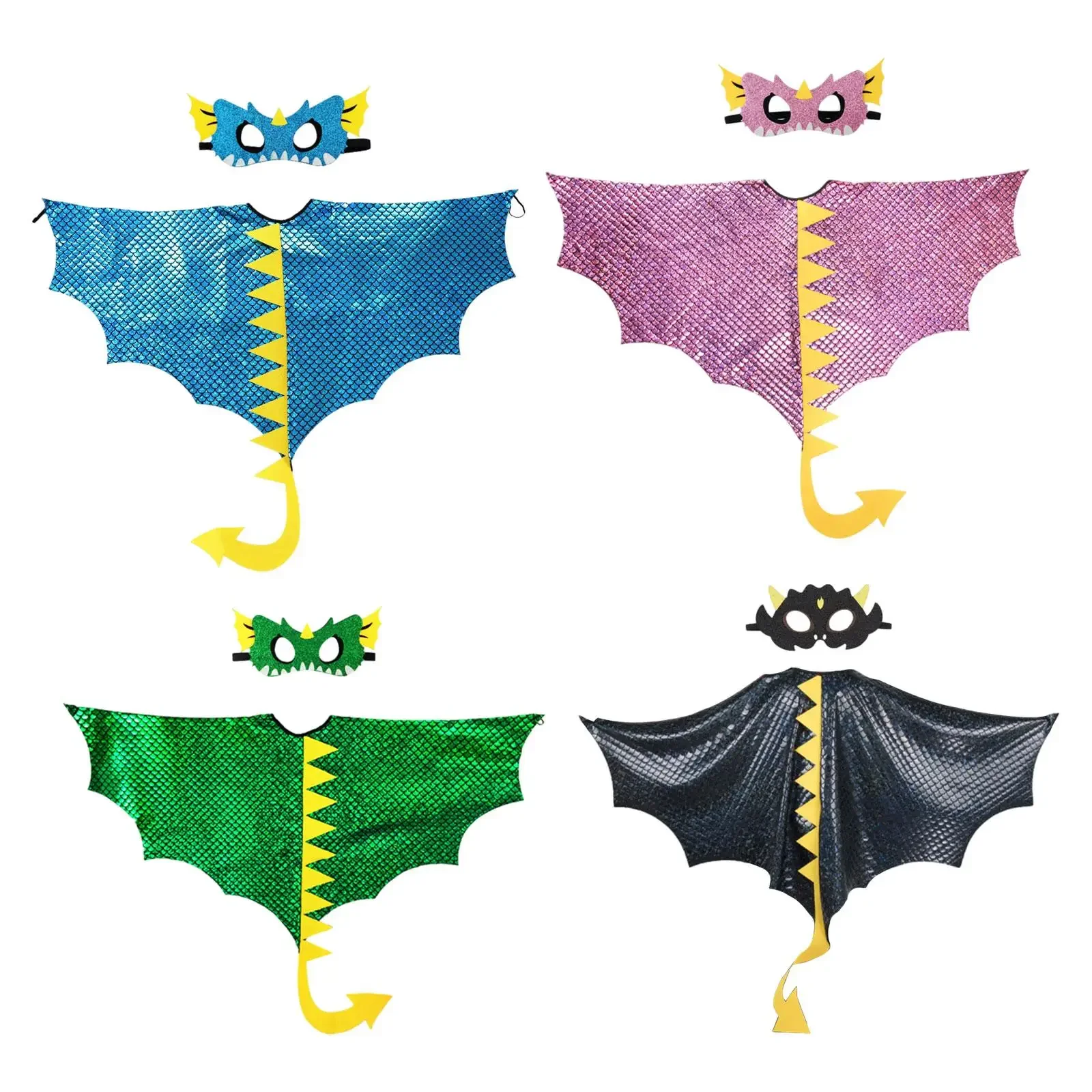Kids Dinosaur Cape Dragon Wing Costume for 3-8 Years Old Halloween Costume for School Show