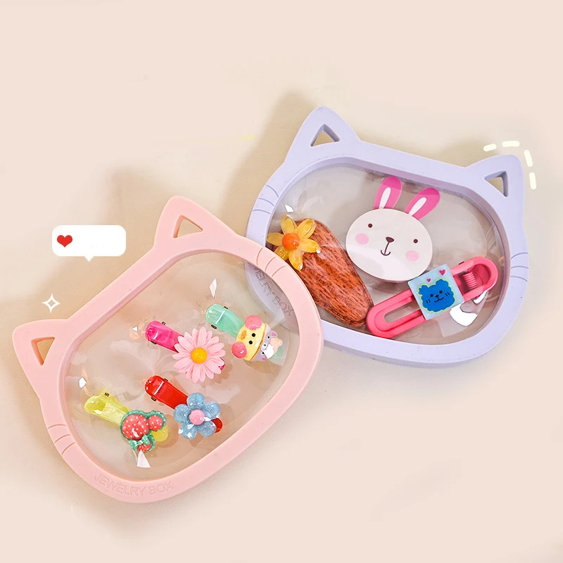 10PCS Cat Floating Jewelry Display Box Clear Film PE Elastic Organizer for Rings Necklaces Accessories Storage Packing Supplier