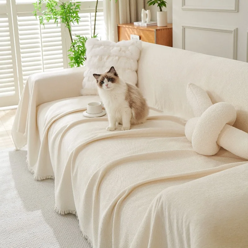 Ins Style Sofa Towel Multi Functional Shawl Knee Blanket for Office Home Comfort All Inclusive Corner Couch Cover