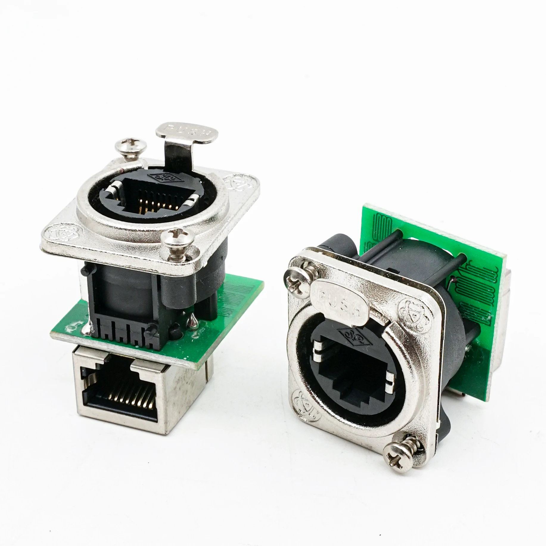 SREXACT RJ45 jack, right angle, 90 degree, CAT5E network signal coupler jack, feed-through jack