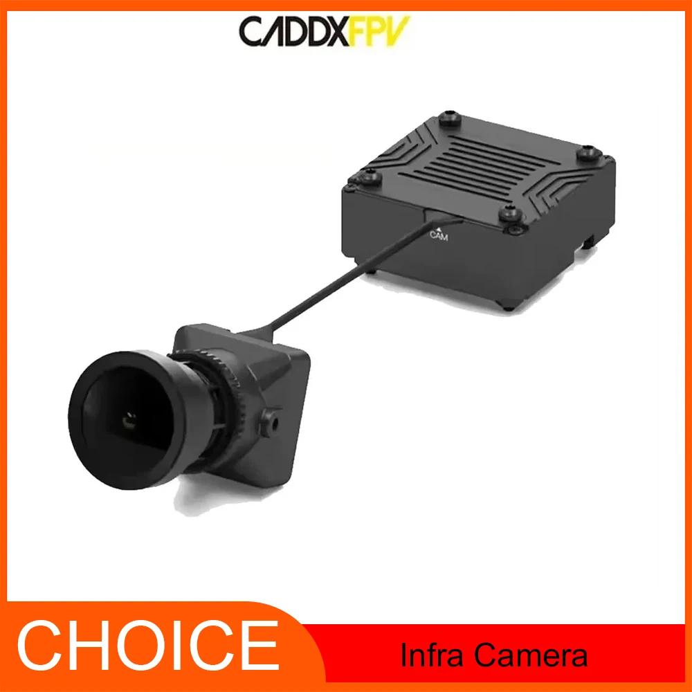 

Ночная аналоговая камера Caddx Infra — AI BOX, 0 Люкс, 1500 ТВЛ, 120 ° FOV, черно-белый датчик — Super WDR для дронов FPV