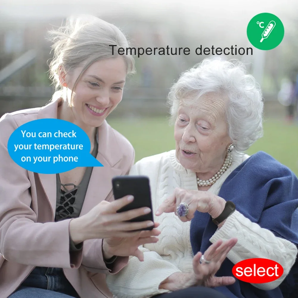 Reloj GPS para ancianos, pulsera de seguimiento 4G, gestión de la temperatura de la salud, SOS IP67, localizador impermeable para personas mayores,