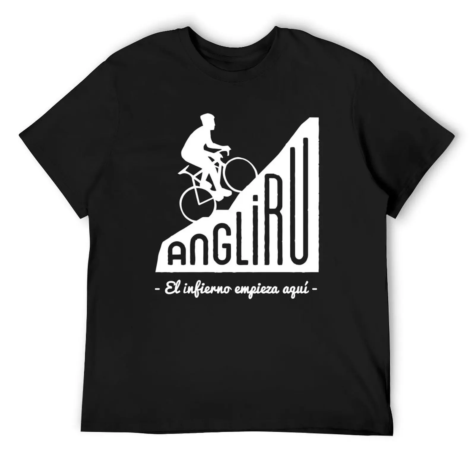 Angliru climb _quot_El infierno empieza aquí_quot_ cycling Vuelta Espa?a T-Shirt essential t shirt vintage men t shirt