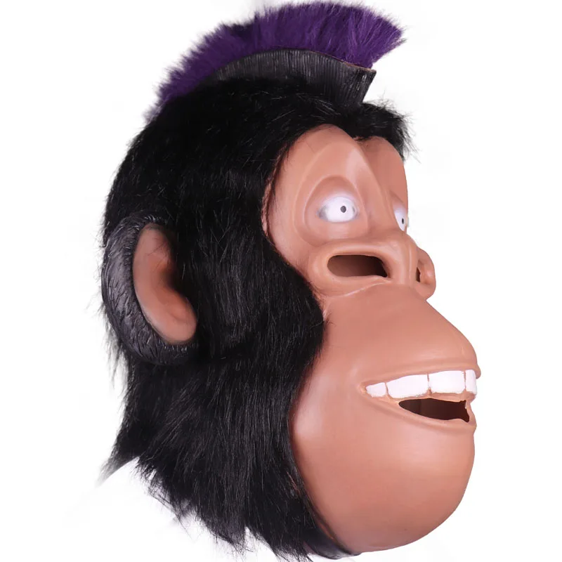 Halloween cute chimp animal latex headgear Birthday party animal monkey show mask holiday dress-up props