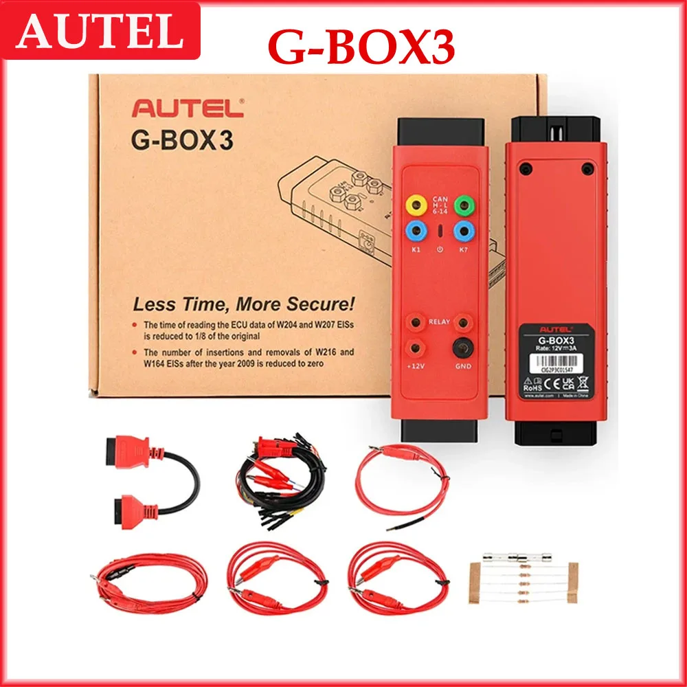 Autel G-BOX3+AKL cable Tool bag automotive Key Programmer for Mercedes Benz All Key Lost Work with Autel IM608/IM608 Pro/IM508S