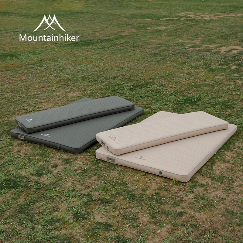 

Mountain guest outdoor camping household simple with pump cheese air mattress camping mattress fast inflatable folding mattress