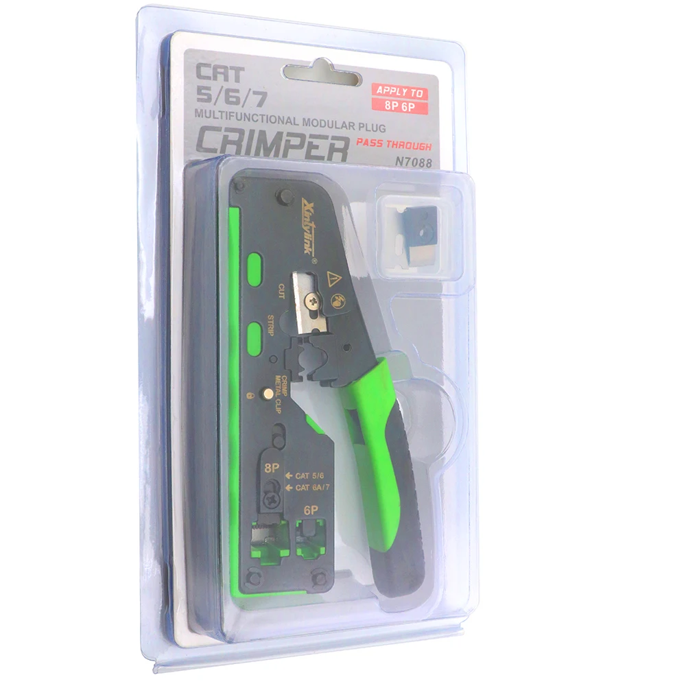 Alicate de crimpagem para cabo ethernet, ferramenta de rede, stripper cortador, crimper, crimper, cortador, novo tipo, CAT5, CAT6, CAT6A, CAT7,