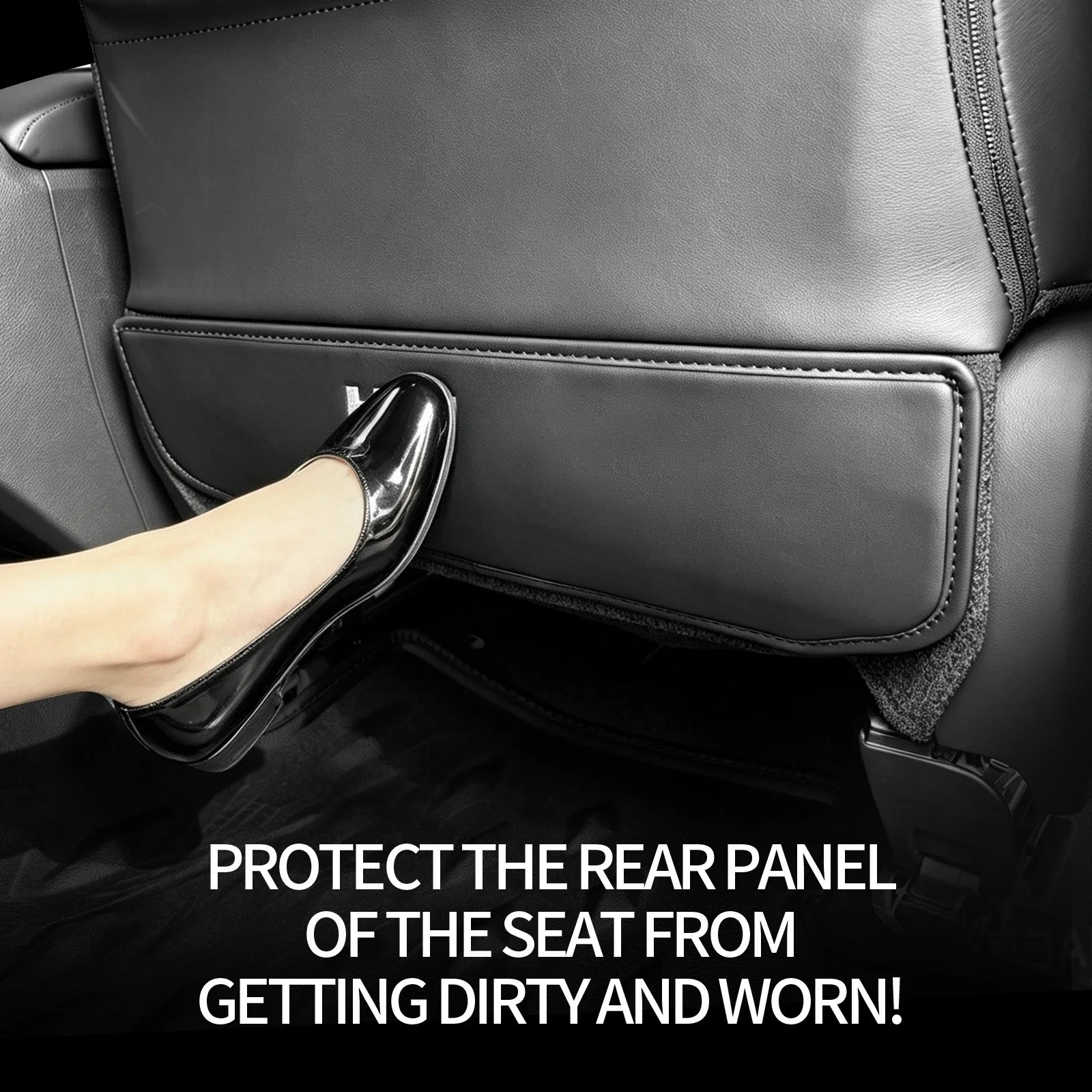 for Toyota Hilux 2026 Car Seat Back Anti-kick Pad Leather Anti-dirty Protective Cover Car Interior Upgrade Modified Accessories detail image 1