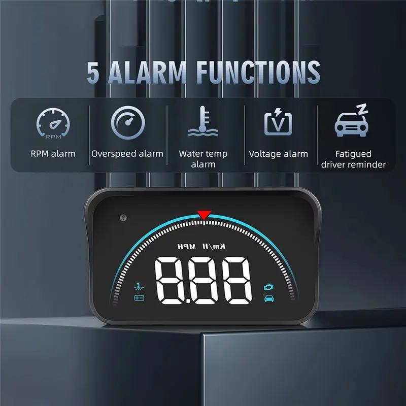 Smart Digital Car HUD Windshield Projector OBD Speedometer With Water Temp And Voltage Monitoring Functions-A67F