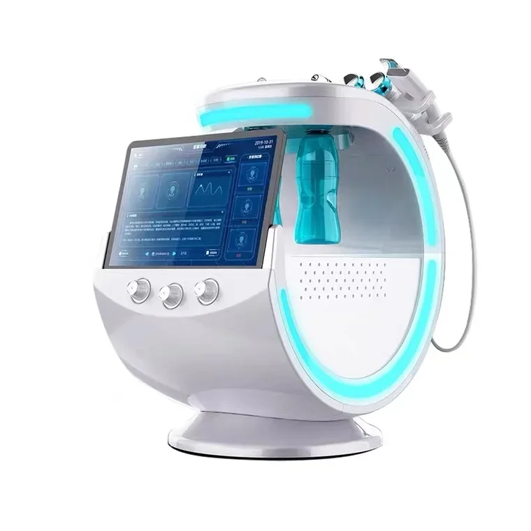 portable facial peeling trends intelligent ice blue microdermabrasion hydro-facial machine skin scanner analyzer