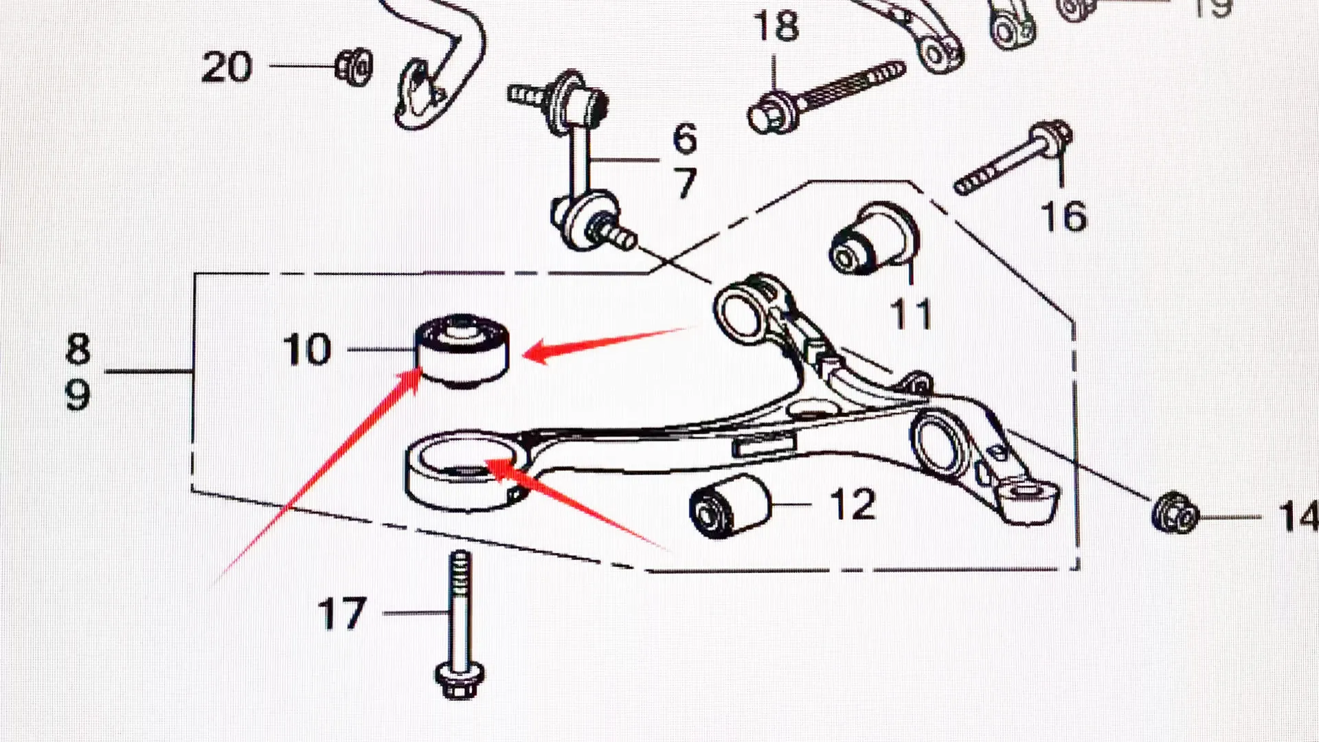 Douille de bras de commande inférieur de pièces de Suspension de rechange d'oem de 51391-TA0-A01 pour HONDA Accord CP1/2/3 Odyssey RB1/3 SPIRIOR CU1/2