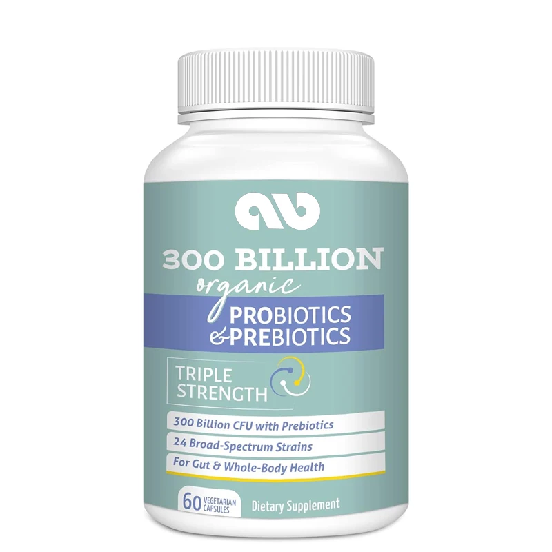 300 billion CFU of male and female probiotics, 24 strains of probiotics, used for digestion, immunity, and overall health