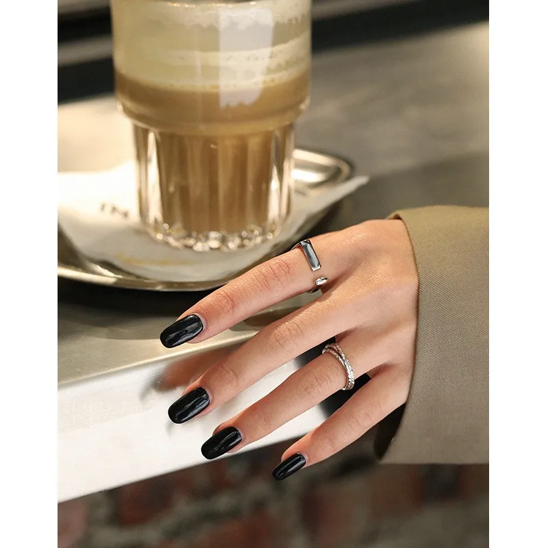 Designer Interwoven X-shaped Simple Finger Silver Color Adjustable Rings For Women Elegant Delicate Jewelry Gift