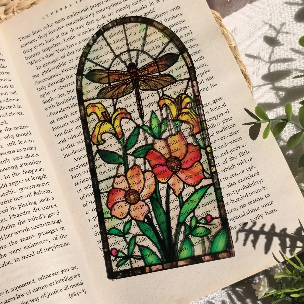 Translucent Stained Window Bookmark Hand Account Decoration Light Flow Shadow Sun Catcher Ornament Dreamy Pattern