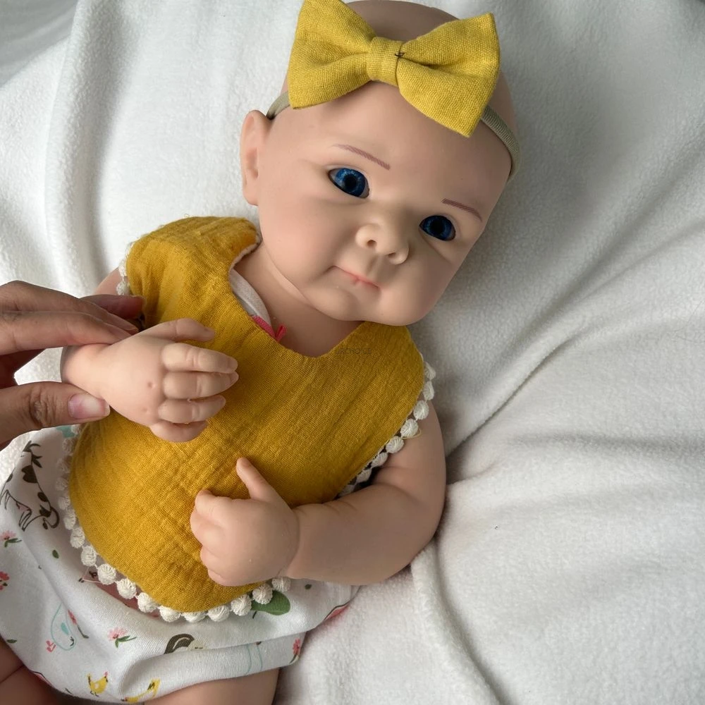 19Inch Mooi Meisje Bettie Open Blauwe Ogen Volledige Zachte Siliconen Reborn Baby Realistische Collectible Pop Wasbaar Lichaam voor Kinderen speelgoed