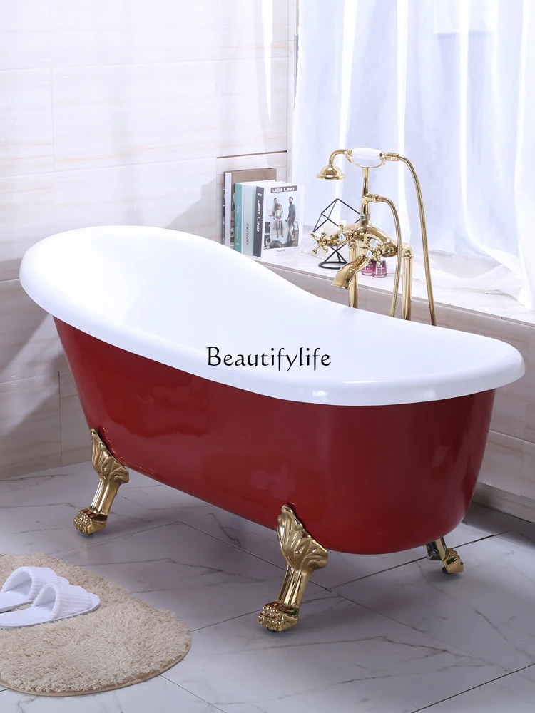 Acrylic Imperial Concubine Bathtub Insulation Double-Layer Independent Bed & Breakfast SPA Basin