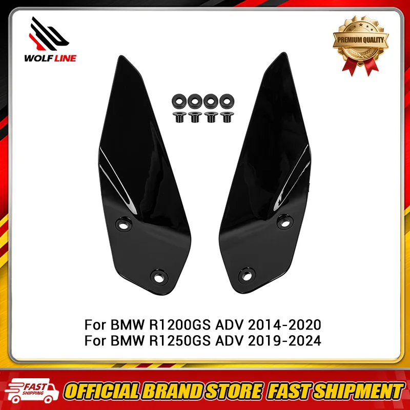 WOLFLINE Windschutzscheibe, Seitenpaneel, Windabweiser, Luftstromschutz, Handschutz für BMW R1200 R1250 GS ADV 2014-2024
