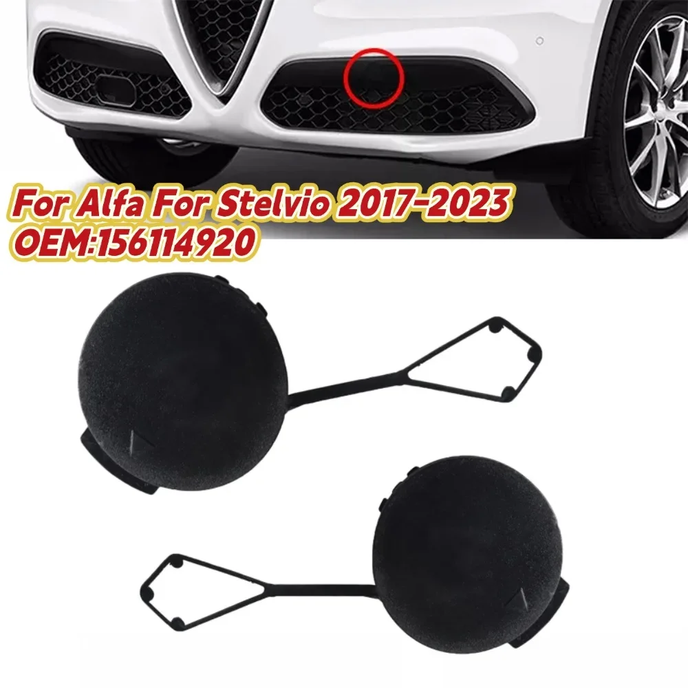 

156114920 Auto Front Bumper Towing Hook Eye Cover Cap For Alfa For Stelvio 2017-2023 Tow Hook Hauling Trailer Lid