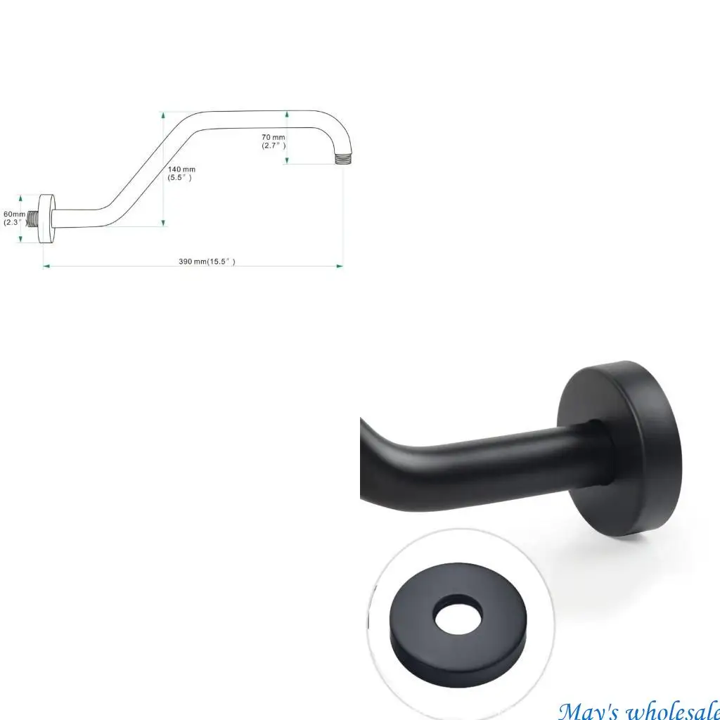 

Practical Matte Black Shower Arm Wall Mounted for Improved Shower Coverage 448A